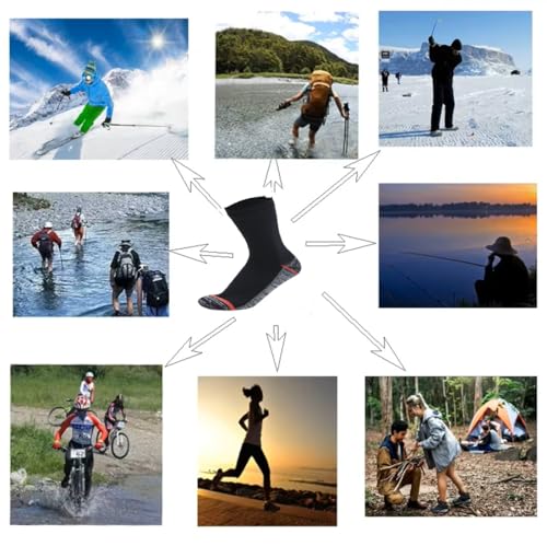 Image of Drylife Waterproof Socks For Outdoor Activities, Thermalwear Bamboo Breathable Socks For Hiking, Swimming, Fishing, Skiing, Trekking And Other Sports Activitities in Cold /Wet Conditions (IN, Alpha, M)