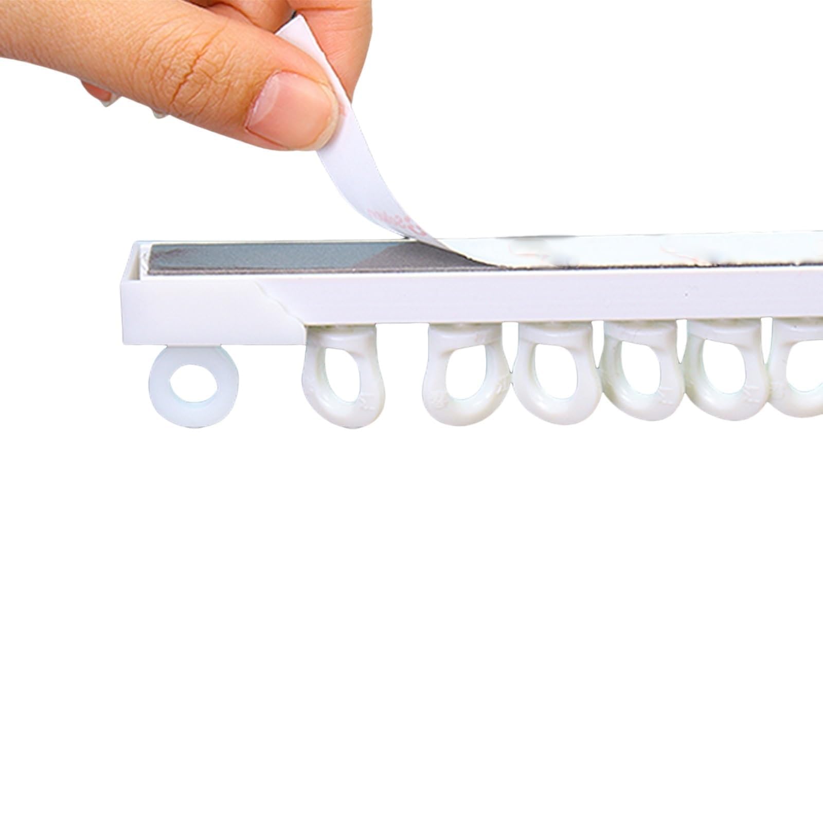 Rail de Rideau Auto-adhésif pour Montage au Plafond/Mur, séparateur de pièce de 6,5 Pieds, système de Rail de Rideau pour Chambre/fenêtre/Camping-Car, Longueur réglable de 40 à 300 cm (Plafond de 9,8