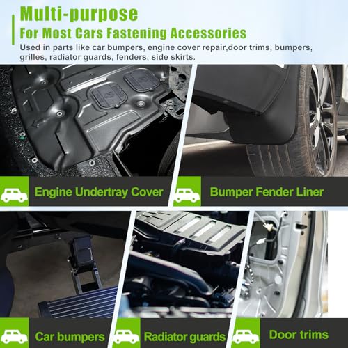 mxuteuk 50pcs 14 u-nut clips amp hex head automotive body fender bolts kitfor most cars fenderengine undertray cover engine cover amp bumper fender liner