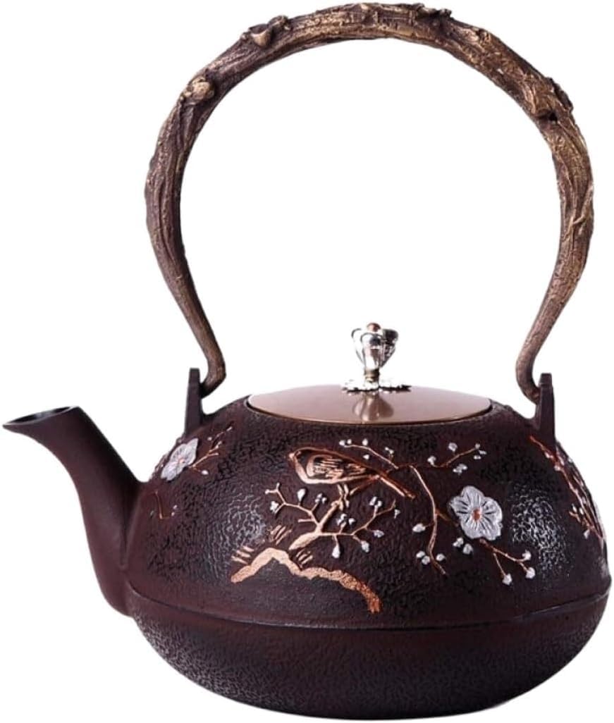 WTQZFRNSB Ceramic Teapot, 40.5oz/1.2L Tea Pots Cast Iron Tea Pot No Coating Japanese Teapots Handmade Japan Kettle Pot Home Or Kitchen Cast Iron Tea Kettle/9832