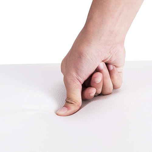 Miniatura 6 de GOFLAME Banco de piano dúo, blanco, cojín acolchado, construcción de madera maciza, almacenamiento de música oculto, 29.5 x 14 x 19.5 pulgadas