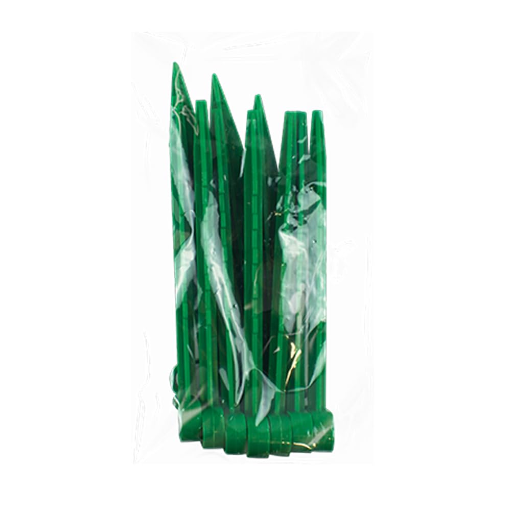 Plastic Tent Pegs Camping Pegs Heavy Duty Plastic Tent Nails Tent Stakes Pegs Plastic Tent Nails Garden Hooked Green Plastic Pegs Garden Securing Pegs Ground Pegs