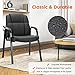 Sweetcrispy Waiting Room Chairs Reception Chairs Office Guest Chairs Set of 2, Big and Tall Desk Chair No Wheels Executive Office Chair PU Leather Conference Room Chairs Lobby Chairs with Padded Arms