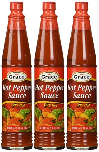 Grace Hot Pepper Sauce 3oz Pack of 3
