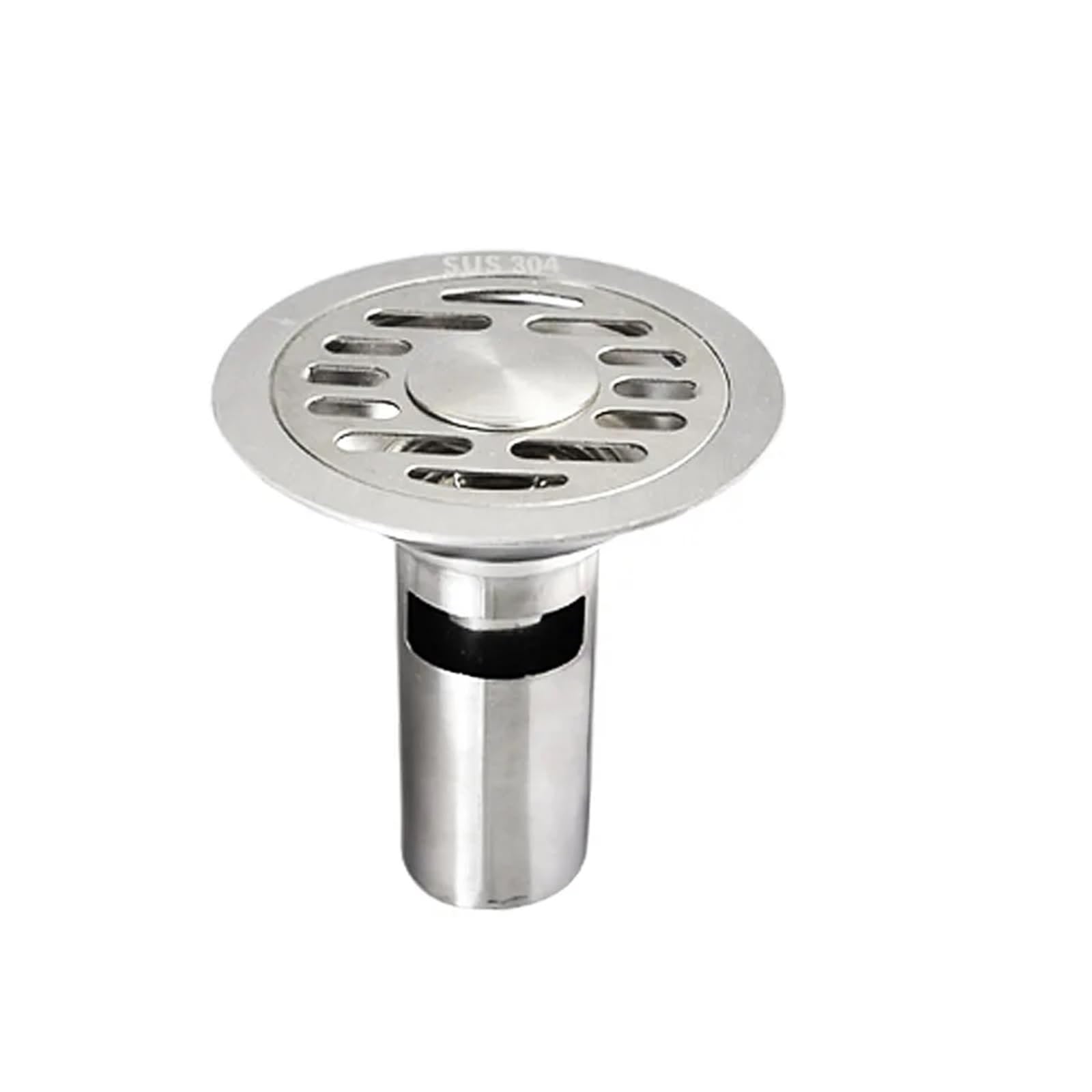 Drain de Sol de Salle de Bain Rond de 4 Pouces 9,8 cm 304 en Acier Inoxydable Grille de vidange de Salle de Bain Drain de déchets de Cuisine Accessoire de Salle de Bain 1 pièces(C)