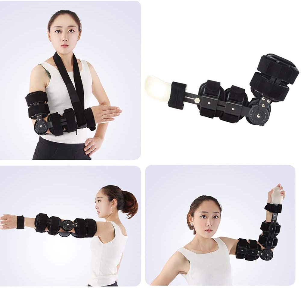 Codo Articulado con Cabestrillo, Férula Estabilizadora Ajustable para Codo, Soporte para La Recuperación De Lesiones De Brazo, Ortesis con Rango De Movimiento Ajustable.