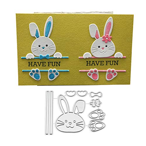 ECMQS Bow Rabbit Stanzmaschine Stanzschablone Prägeschablonen Stanzformen Schablonen Für Scrapbooking, Herstellung Von Karten, Albumdekoration, Bilderrahmen Cover