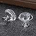 HOMEIDEAS 10PCS 30MM Crystal Drawer Knobs Glass Cabinet Knobs Diamond Shaped Drawer Pulls Handle for Home, Cabinet, Cupboard and Dresser, 3 Size Screws