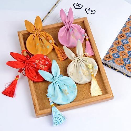5 Bolsas Chinas de Seda para Regalos con Orejas de Conejo miniatura 7