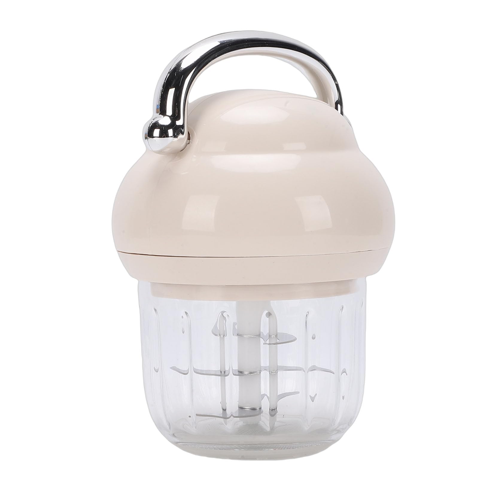 Fockety Picadora eléctrica de ajo, mini procesador de alimentos inalámbrico portátil de 350 ml, picadora recargable de verduras, machacador de ajo, para verduras y frutas