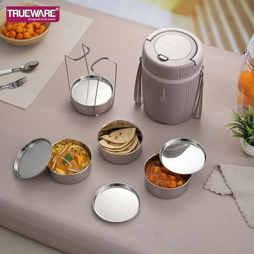 Image of Tureware Electric 4 PU Insulated 4 Stainless Steel Container 450 ML Each Thermoware Electric Lunch Box