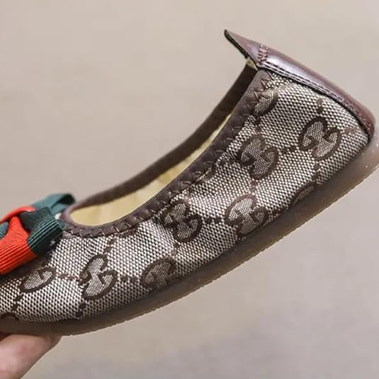 Girls Princess Shoes Flat Ballerinas Soft Sole Bow Party Dance Shoes4