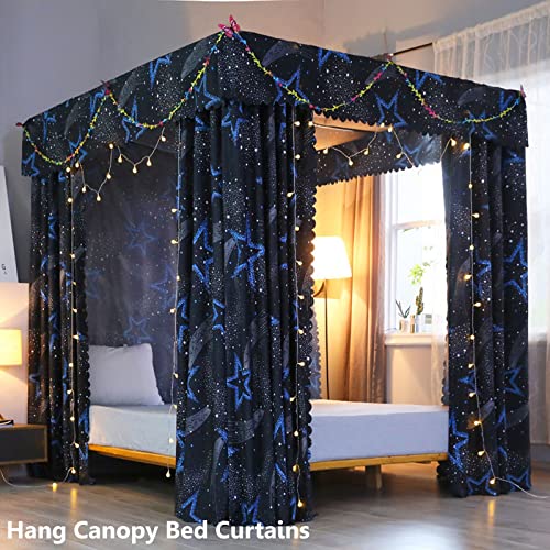 Aikasy Outer Bed Support Canopy Bed Frame Post California King Size Stainless Steel Bed Canopy Frame Poles Four Corner Bed Bracket Fit For Metal Bed Wood Bed Bedroom Decor (California King, Silver) #TOP1