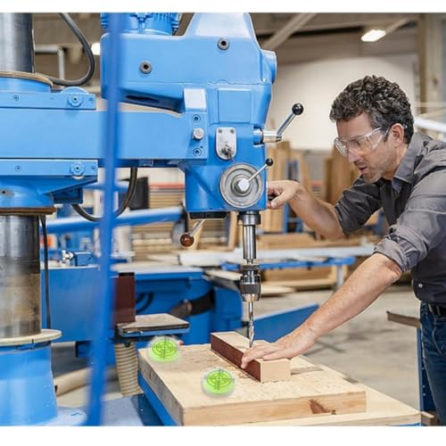 BOBOZHONG Runde Wasserwaage Messgerät, 4 Stück Dosenlibelle 32 mm Durchmesser, Mini, Libelle, Wohnmobil, Wohnwagen, Pirit Level, Weiß, Gelb