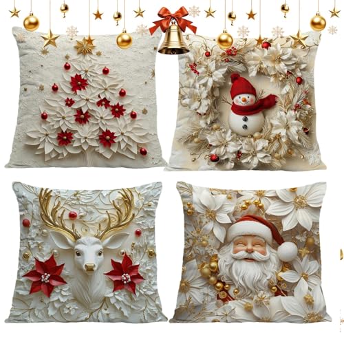 Housses d'oreiller de Noël pour créer un esprit de fête magique dans votre salon