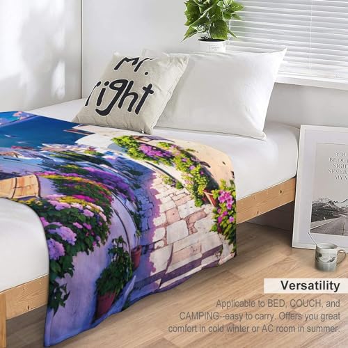 Plaid couverture de style japonais en flannel polaire douce lit