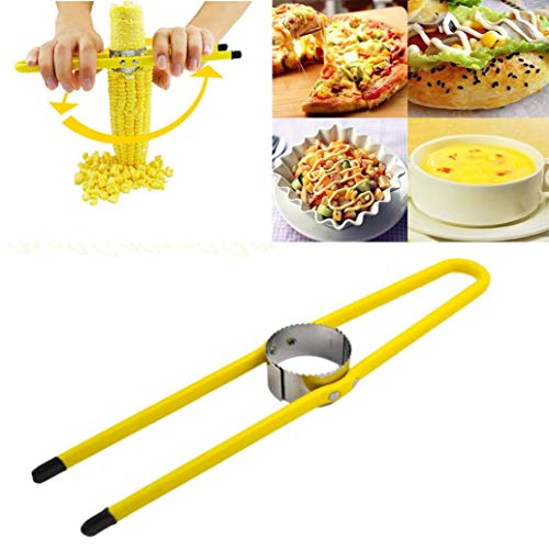 Corn Slicer Peeler Thresher Stainless Steel Corn On The Cobb Holders Corn Shucker Kitchen Cooking Tools，Easy To Operate And Clean, Reusable And Durable #TOP5