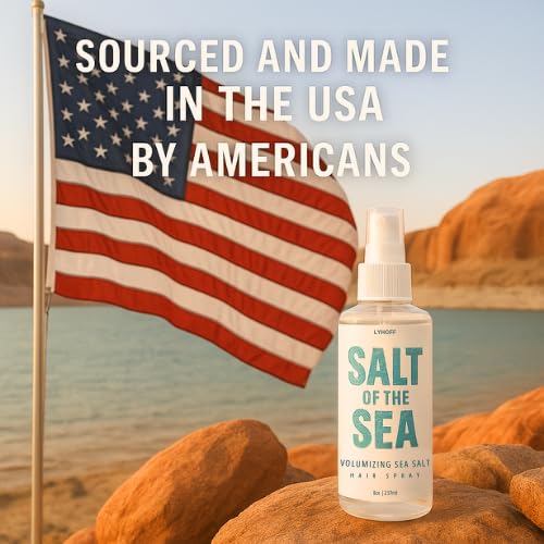 Organic Sea Salt Spray for Hair Women & Mens –Unscented Based Sea Salt Spray 8oz with Ancient Unrefined Sea Salt | Natural Volume, Beach Waves, Non-Sticky (8oz, Unscented|WH)