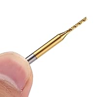 Vista 18 de Juego de molinos de extremo de capa de titanio, vástago de 1/8 "0.059-0.125 in Micro End Mill Grabado Bits CNC Router Bits para herramientas