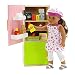 Emily Rose Doll Clothes 18 inch Doll Furniture | Brightly Colored Wooden Refrigerator with Freezer, Includes 20 Colorful Wooden Pretend Food Accessories | Fits American Girl Dolls