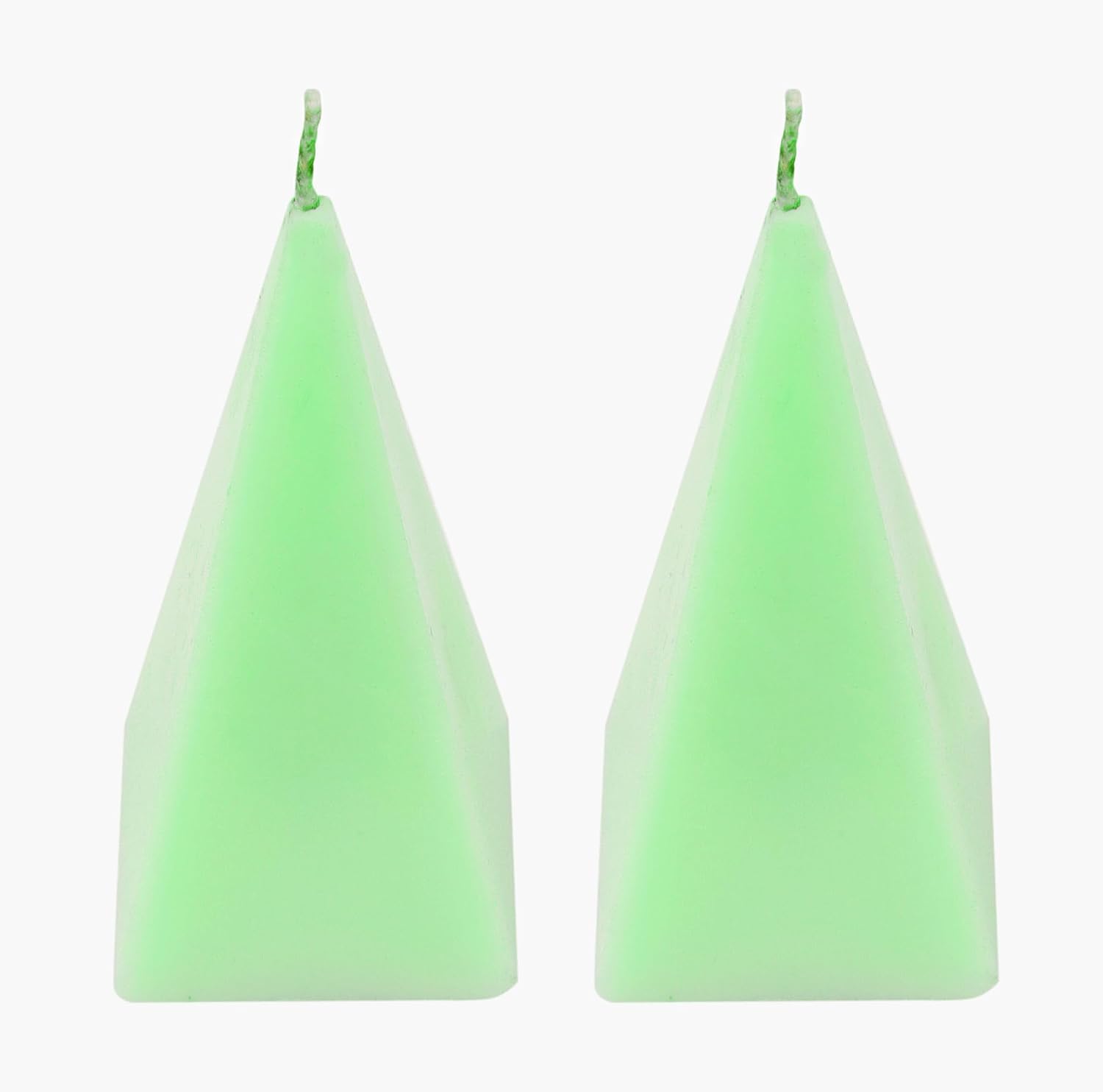 Blessfull Healing Green Color Pyramid Shape Soy Wax Candle for Home Decoration Wedding Christmas Birthday Valentine's Day