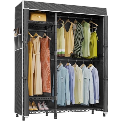 Image of VIPEK V2C Heavy Duty Clothes Rack with Black Upgraded Polyester Cover