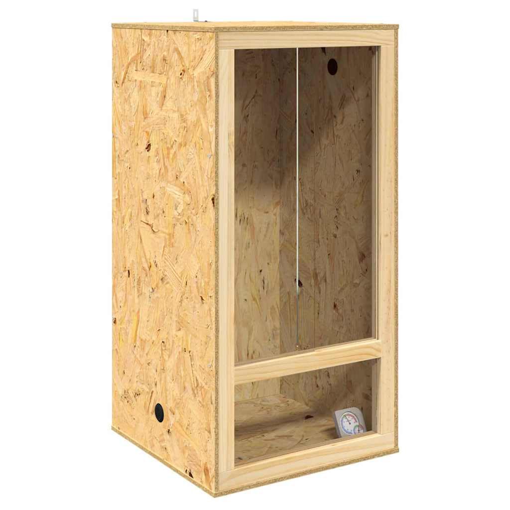 Terrario de 50 x 50 x 100 cm OSB para camaleón, incluye terrario grande de madera con puertas correderas de cristal y ventilación