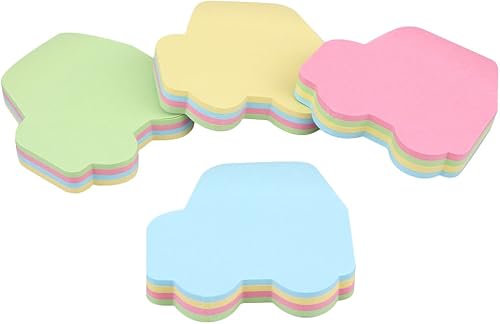 Miniatura 3 de GTHER Notas adhesivas en forma de automóvil, notas adhesivas de colores para automóvil, rosa, azul, verde, amarillo, linda y divertida nota