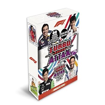 Topps Turbo Attax Formula 1 2024 Mega Tin Fast Track Contains 66 Cards
