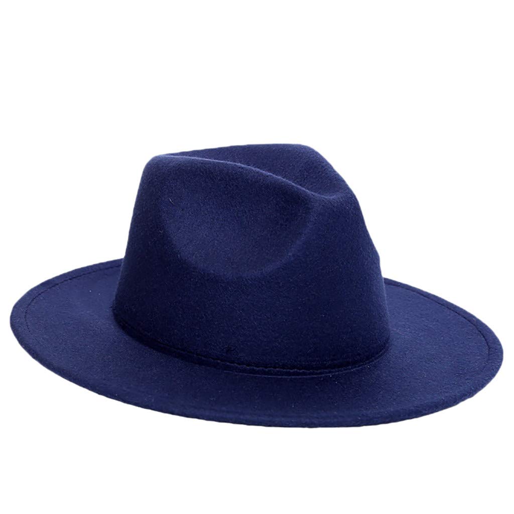 Summer Women's Crushable Wool Felt Outback Hat Panama Hat Wide Brim Pure Color Wide Brim Fedora Cap Daily Panama Hat