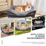 Large Memory Foam Dog Bed, Orthopedic Dog Bed & Sofa with Removable Washable Cover and Squeaker Toy as Gift - Image 6