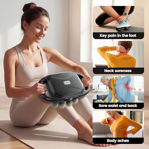 Image of 16-Head Deep Tissue Massage Gun, 9 Modes, 99 Intensity Levels | Wide 16-head coverage for back, shoulders, waist, legs, arms, and feet, with a 3600mAh battery and quiet Type-C operation.