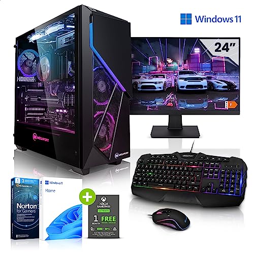 Megaport Komplett Set Gaming PC Striker AMD Ryzen 7 5700X 8X 4.60 Turbo • 24" Monitor • Windows 11 • GeForce RTX3060 • 16GB DDR4 • 1TB M.2 SSD • Tastatur • Maus pc Gaming komplettpaket – Bild 3