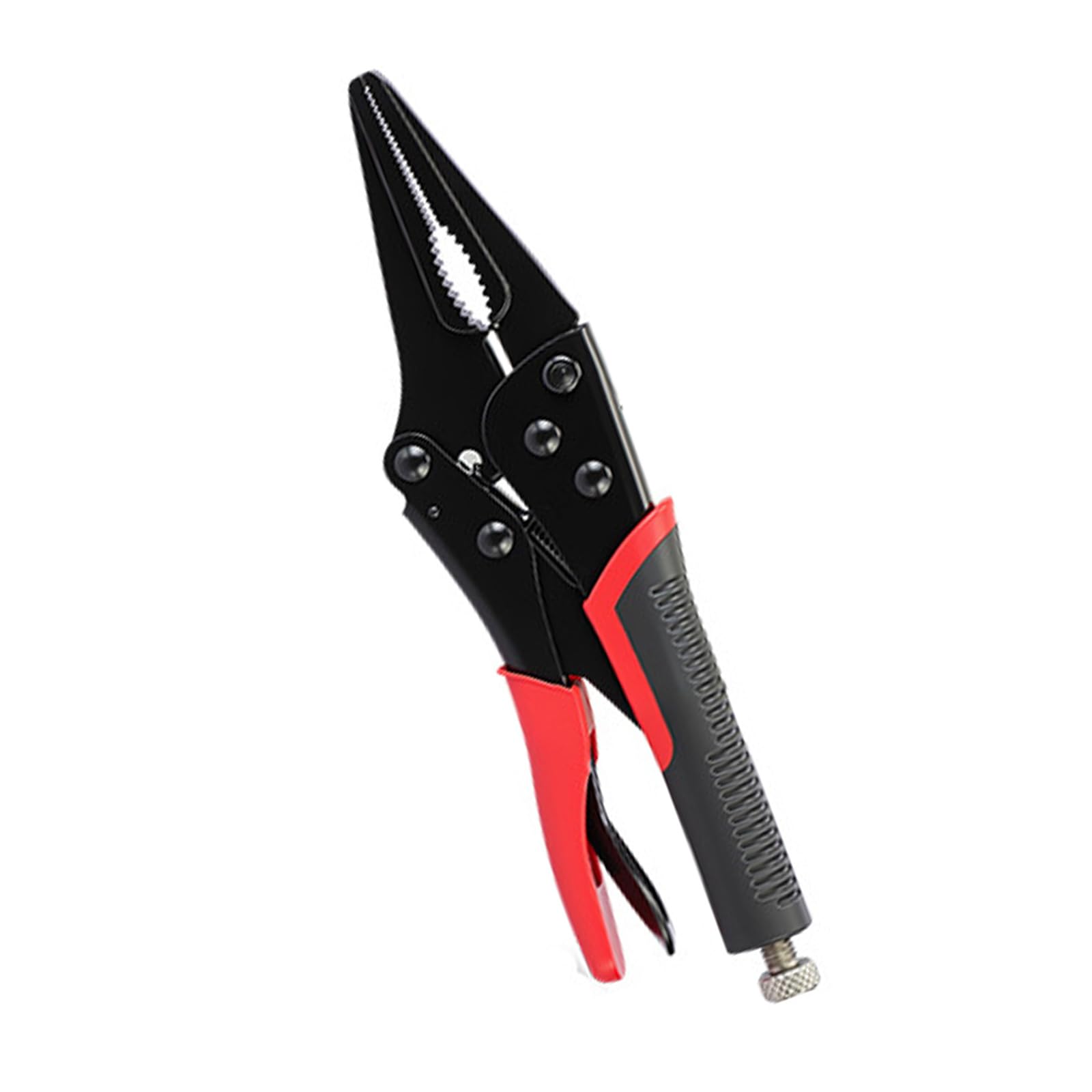 Msioytog 7 Inch Straight Mout Strength Carbon Steel Locking Clamp Pliers With Accurate Teeth And Rolled Screw For Secure Holding Multifunctional Manual Clamp