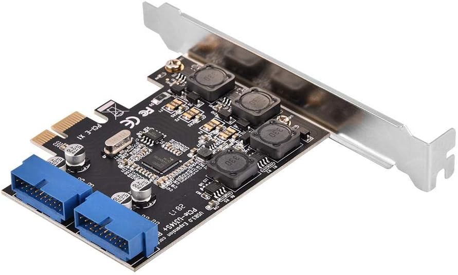 Tosuny PCI-E to USB 3.0 2-Port Express Card, Low Profile PCI-Express to Internal 2 Port 19Pin Header USB 3.0 Card Adapter