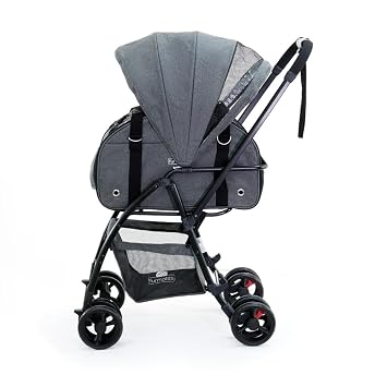 FurMates Walky pet Stroller for Dogs and Cats with Removable Carrier, Sun Canopy, Strorage Pockets, Easy fold, Keep You Pets Safe, Easy to Use