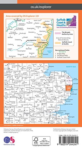 Southwold & Bungay Map | Halesworth & Kessingland | Ordnance Survey ...