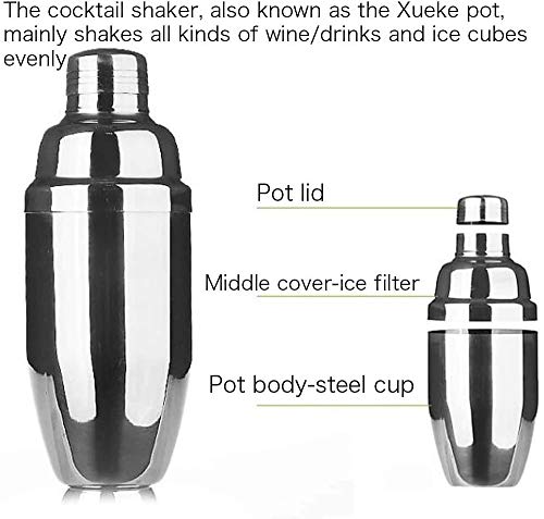 Kit de Bartender 9 Piezas con Coctelera y Soporte miniatura 7