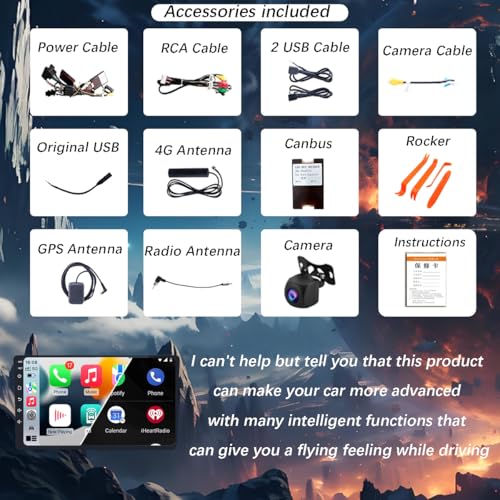 Image of 6GB+64GB,Android 14 Upgrade Car Radio for Toyota 4Runner 2010-2022,4Runner Stereo with Wireless Carplay & Android Auto, Bluetooth 5.2 QLED DSP EQ GPS 4G LTE SWC Retain OEM Stlye (Silver)
