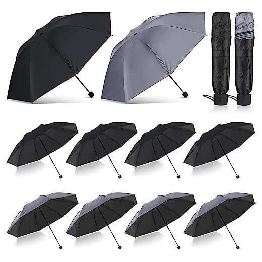 Best friends under an umbrella blacked out Windproof Travel Umbrella Set of 12