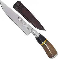 Facas Gaúcha, 1005MRS, Faca Gaúcha 5 Polegadas Cabo de Madeira e Chifre com Listras, cor Marrom Claro