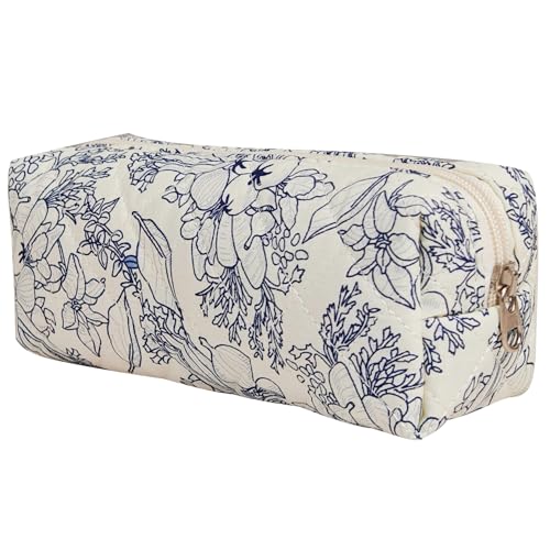 Image of Carry bloom Pencil Pouch Cute Pencil Case for Girls Aesthetic Pencil Bag with Zipper Pen Cases School Supplies Makeup Bag