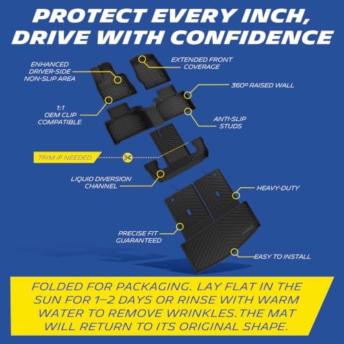 Image of Michelin Vehicle Mats for 2022-2026 Ford Explorer 6 Seats Captain Chairs