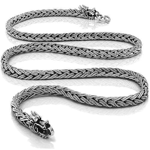 VY JEWELRY Dragon Chain 925 Sterling Silver Men Necklace - Made in Thailand – 20