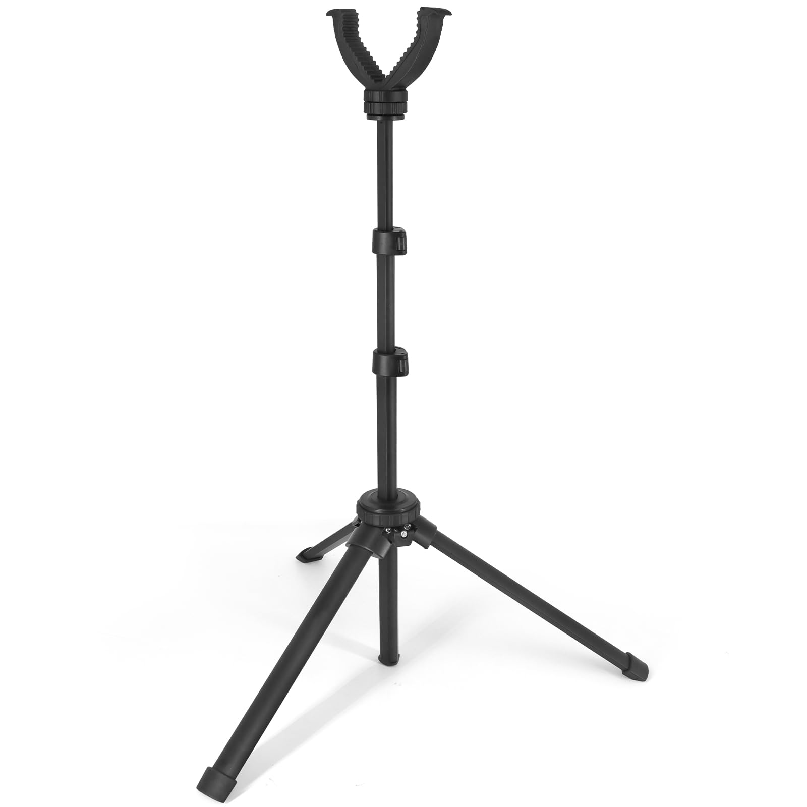 HUNTPAL Gun Rest Rifle Stand Tripod Shooting Stick for Range Table Bench Shooting Practice, Portable Adjustable Compact Aluminum Construction Gun Holder with 360° Swivel V Yoke Head