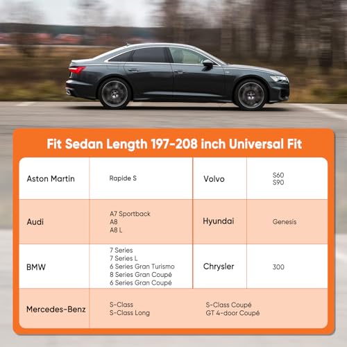 Image of NEVERLAND Car Cover Waterproof All Weather for Automobiles, Outdoor Sedan Full Cover Heavy Duty Protection Snow Anti-UV Windproof for BMW /Mercedes-Benz /Audi /Honda /Toyota (Size:208''L x 78''W x 59''H)