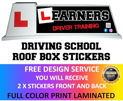 Driving Instructor Stickers, Decal, roof Box, Driving School
