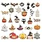 GONZTEL 28 pezzi Ciondoli in Lega di Halloween Assortiti a Tema Halloween, Ciondoli di Halloween, Ornamenti di Halloween Zucca Fantasma Pendenti con Ciondoli