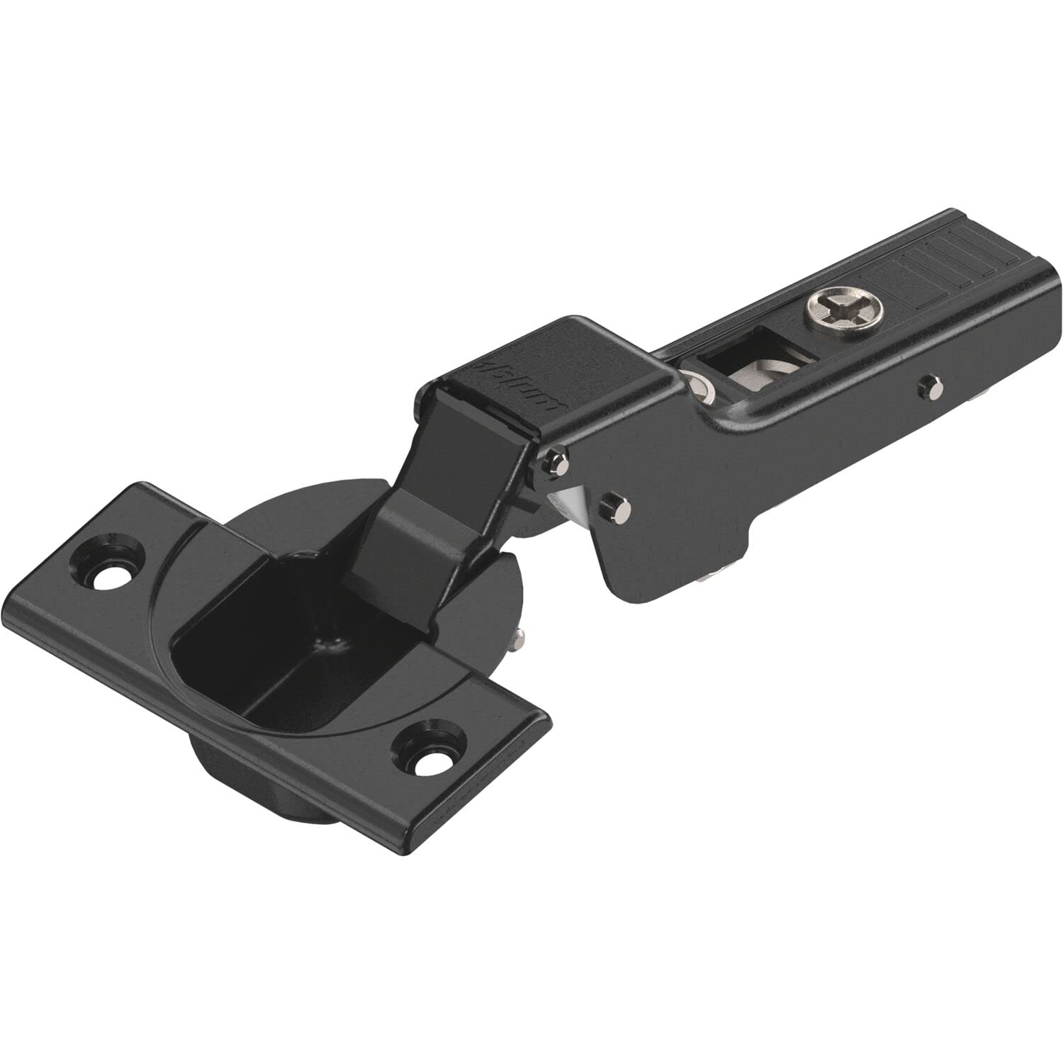 BLUM Clip top Furniture Hinge 110° Onyx 9.5 mm Offset Without Spring Screws (Onyx Black, 70T3650.TL)