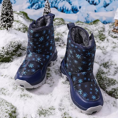 IWIHMIV Girls Winter Boots Snow Boots Boys Snow Shoes Toddler Boots Kids Snow Boots Girl's Warm Winter Boots Non-Slip Boot4